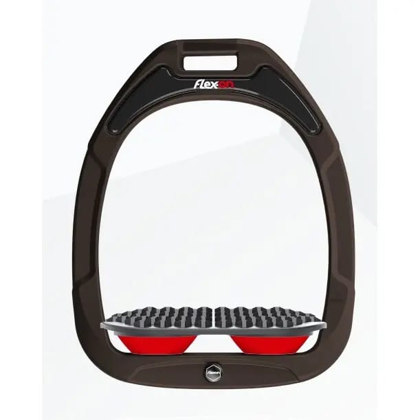 Endurance stijgbeugels Bruin/Grijs/Rood Flex-On Green Composite