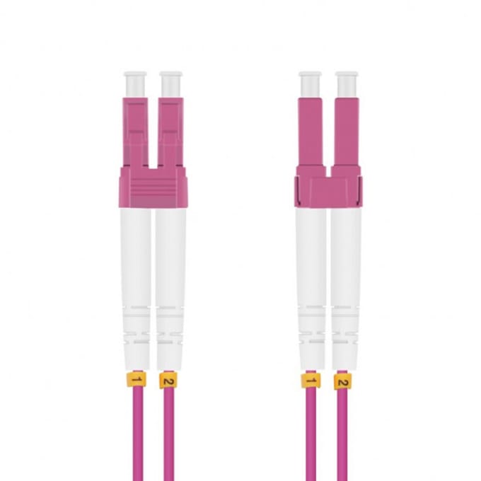 LWL Patchkabel LC/LC Duplex 50/125�m OM4 erikaviolett 0,5m