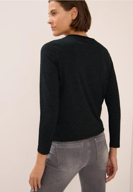 Shirt met ton-sur-ton strepen