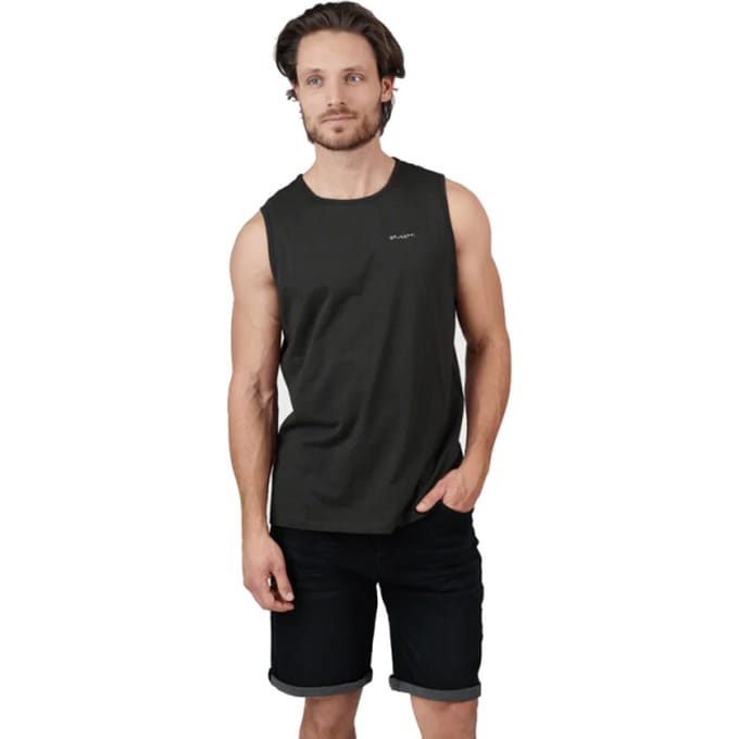 Brunotti Malaku-Slub Heren Singlet - Zwart - S