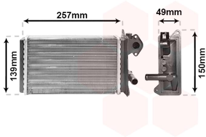 Van Wezel - KACHEL RADIATEUR VOOR VW POLO COUPE II 1981-1994 667819121A