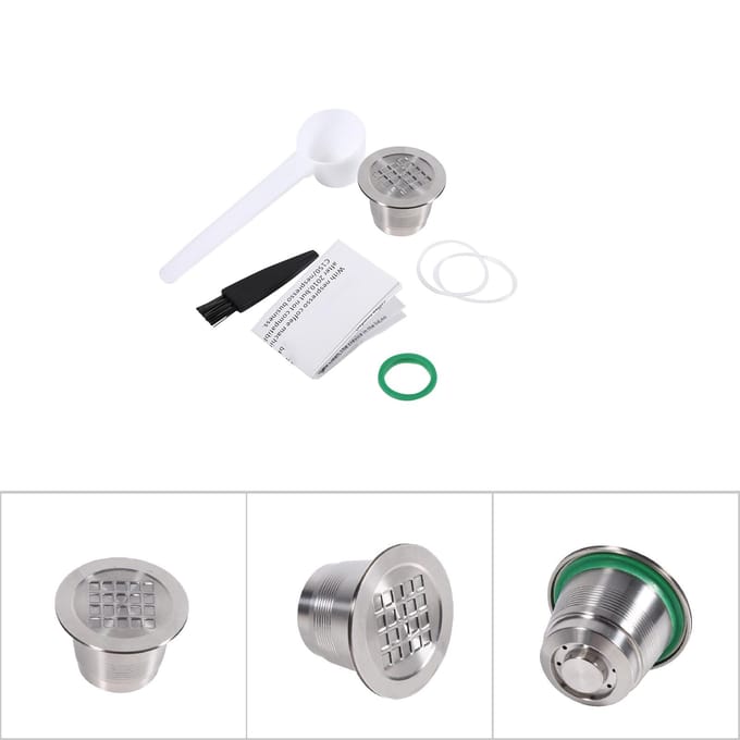 Roestvrijstalen Hervulbare Herbruikbare Koffiecapsule voor Nespresso Machine (Draadoppervlak) white