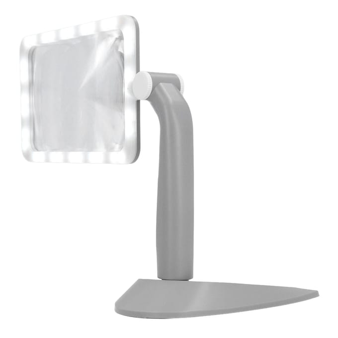 Vergrootglas met 48 LED Koud Warm Licht 2.5X 3 Modi 180 Graden Rotatie Rechthoekig Verlicht Lezen