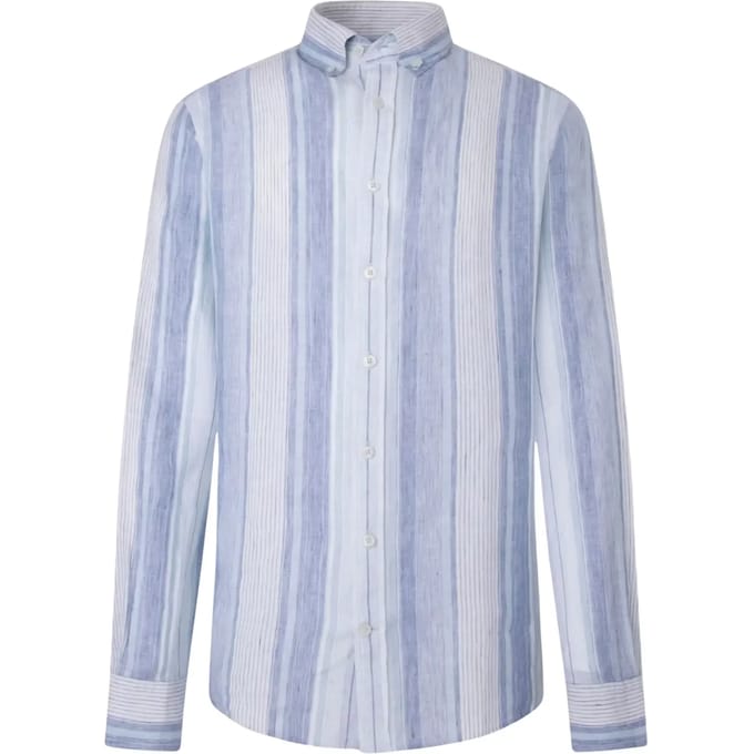 Shirt met lange mouwen Hackett Linen Multi Stripe