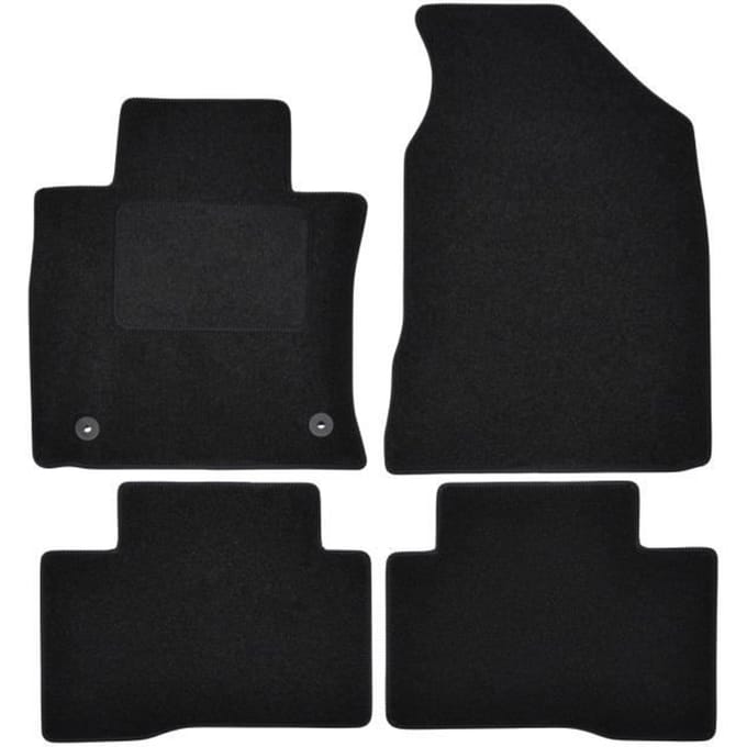 Tapis de sol - Ssangyong - Tivoli - Velours noir - 4 pièces - Ajustement précis