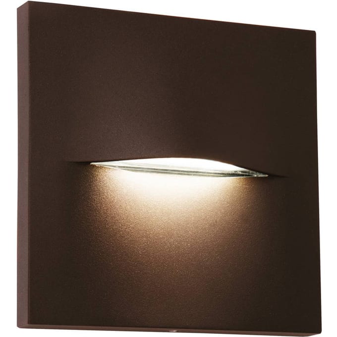 Viokef LED buitenwandlamp Vita, roestbruin, 14 x 14 cm