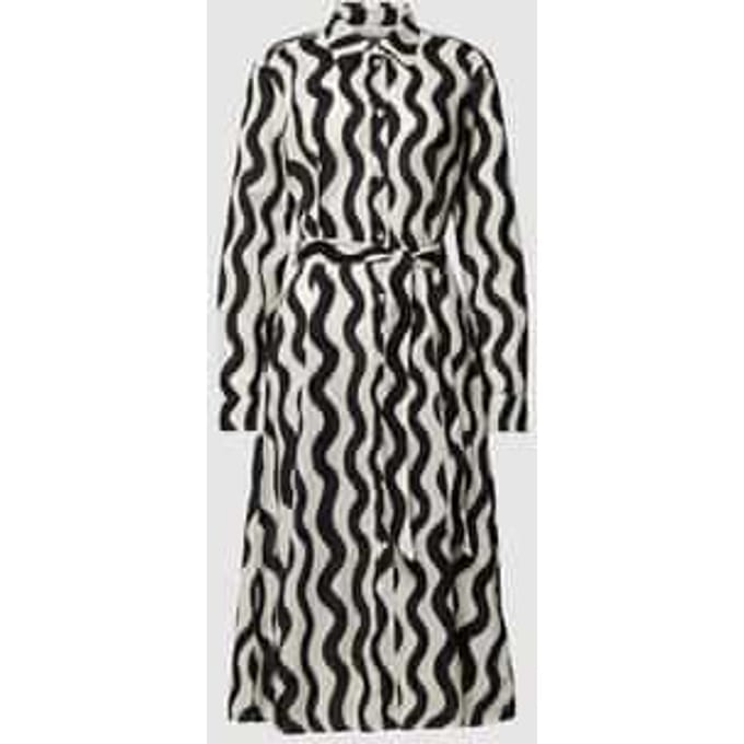 Midi-jurk met all-over motief