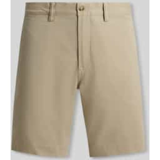 Straight fit chino-shorts van Katoenmix