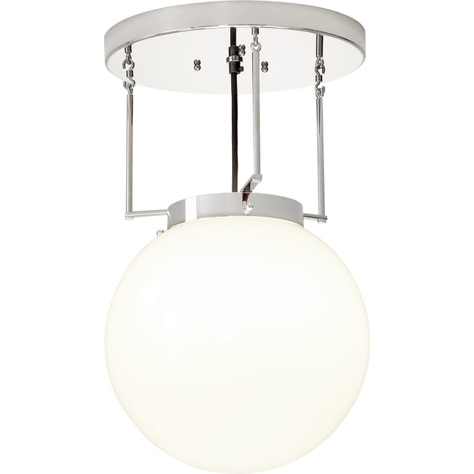 Tecnolumen - DMB 26 Bauhaus-Plafondlamp - vernikkeld - 40 cm - zilver