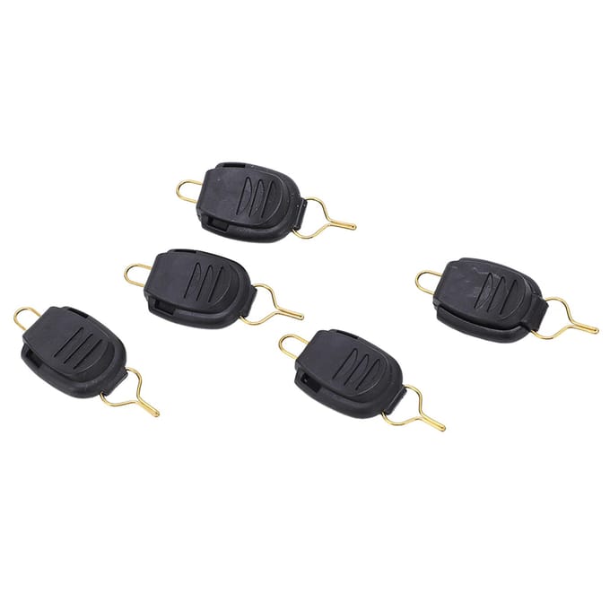 5 STuks Vislijn Stopper Baitcasting Reel Vislijn Clip Houder Gesp Houder Visaccessoires Zwart zwart