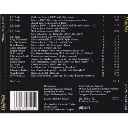 Helmuth Rilling - Mozart: Halleluja (CD)