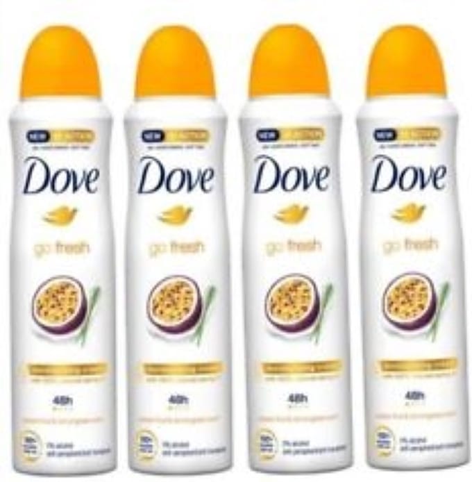 Dove Deo Spray - Passievrucht & Citroengras - 4 x 150 ml