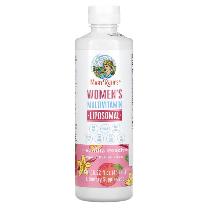 MaryRuth's, Vrouwen Multivitamine Liposomaal, Vanille Perzik, 15,22 fl oz (450ml)