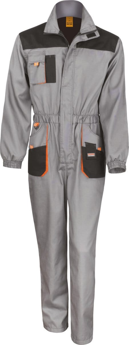 Result Lite Coverall RT321 - Grey/Black/Orange - M