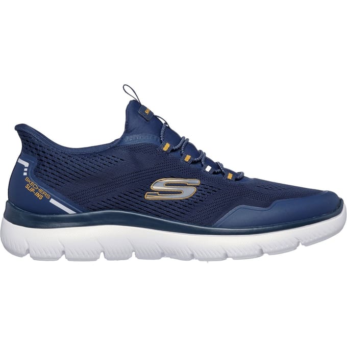 Skechers Summits Top Rate Textiel Heren Marineblauw/gele Sneakers