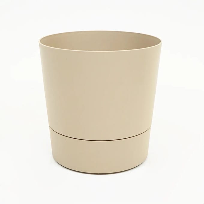 ELHO bloempot foss d43cm paddenstoel beige met wielen