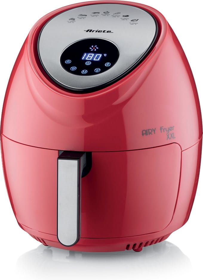 ARIETE 4618/01 Air Fryer XXL Heteluchtfriteuse - 1800W - 5,5 liter - Digital Touchscreen - 7 Automatische Programma's- Rood