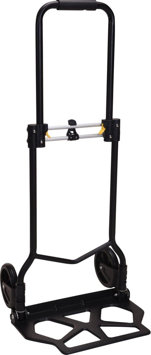 Opvouwbare steekwagen - mat zwart- max. belasting 70KG
