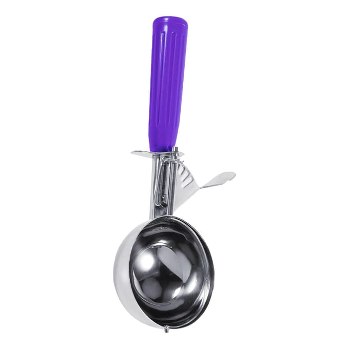Cuillère à glace pratique en acier inoxydable avec manche en plastique (4,2 cm)