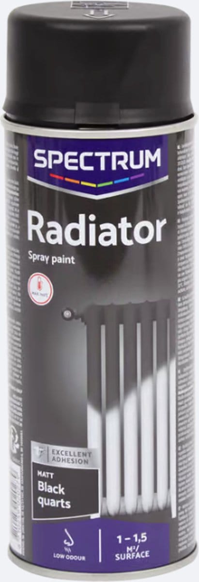 Spectrum matte radiatorlak zwart 400 ml
