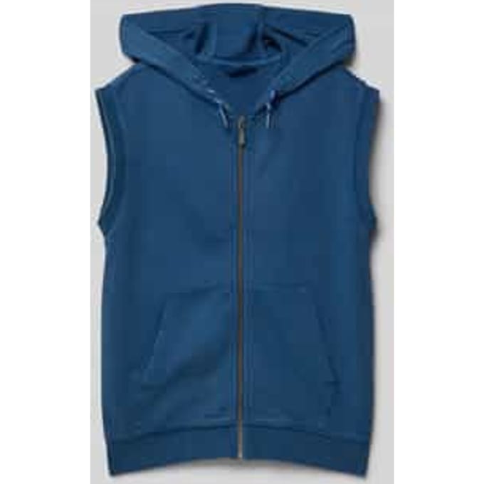 Regular fit sweatgilet van katoenmix