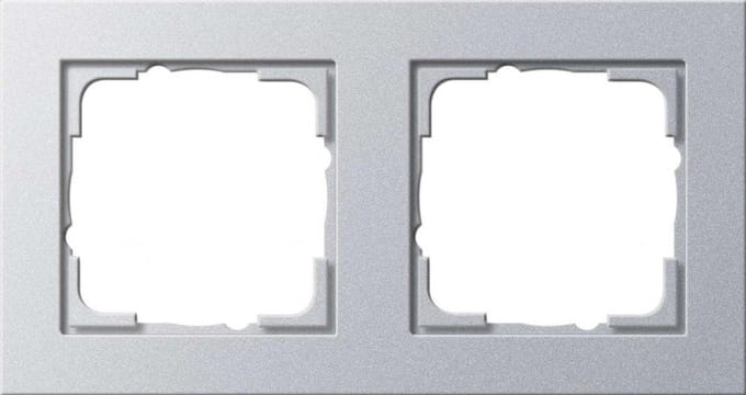 Afdekraam Dubbel - Wandplaat - Inbouw Installatie - Verticaal Horizontaal - Aluminium