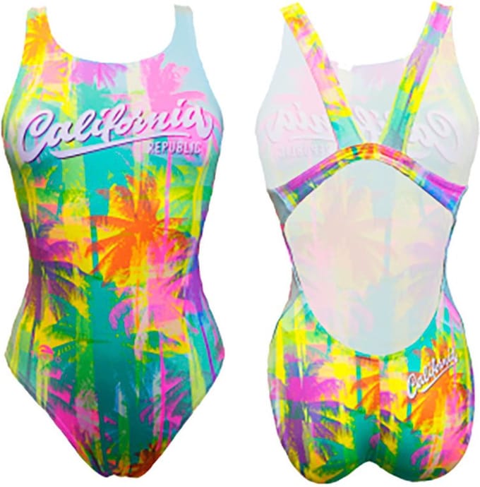 Turbo Cali Palms Zwemkleding Veelkleurig 7-8 Years Meisje