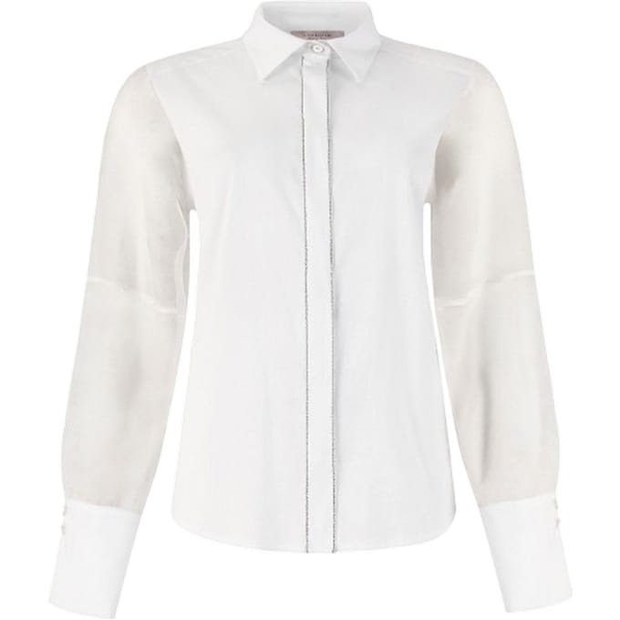 Vrouwenjasjes d.exterieur - popeline + organiza kat shirt. - wit