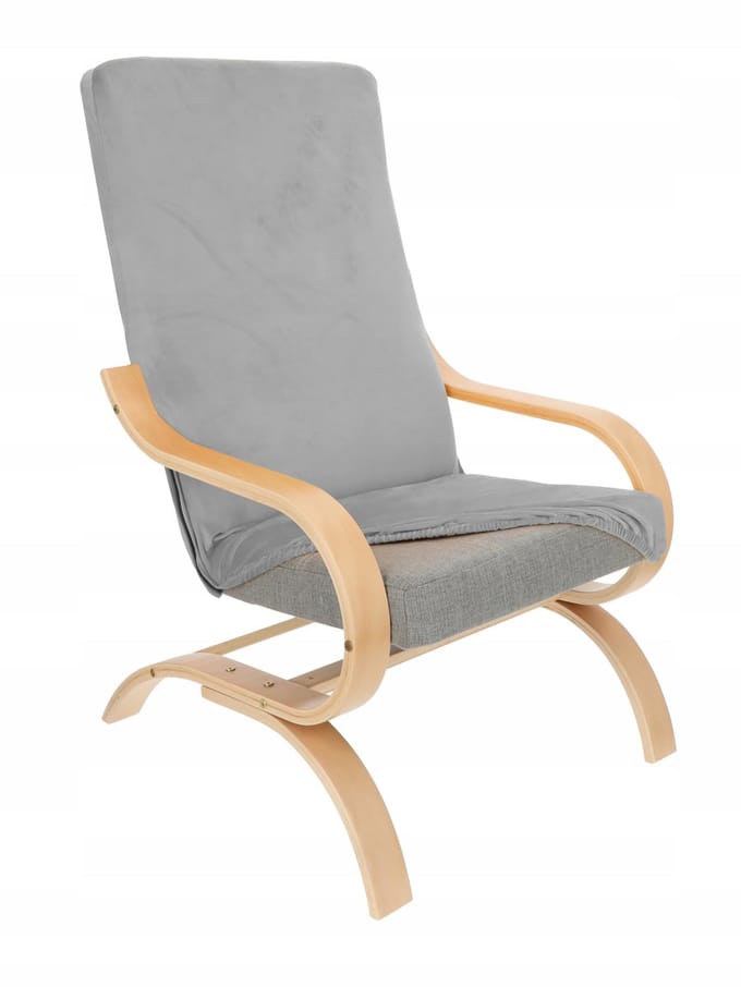 Ubieramy-meble Finka - Stoelhoes - Lichtgrijs - Elastisch - Velours