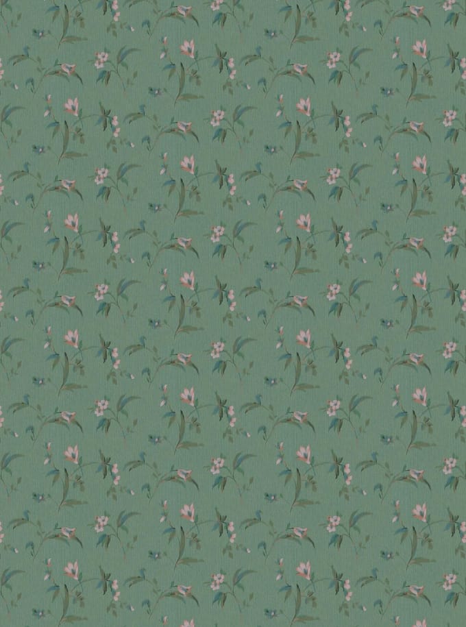 Boråstapeter Vliesbehang 5535 - Swedish Grace - Klassiek Groen - 49cm x 2.65m