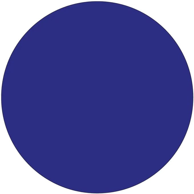 Rond blauw bord | gecoat dibond materiaal | 15 cm