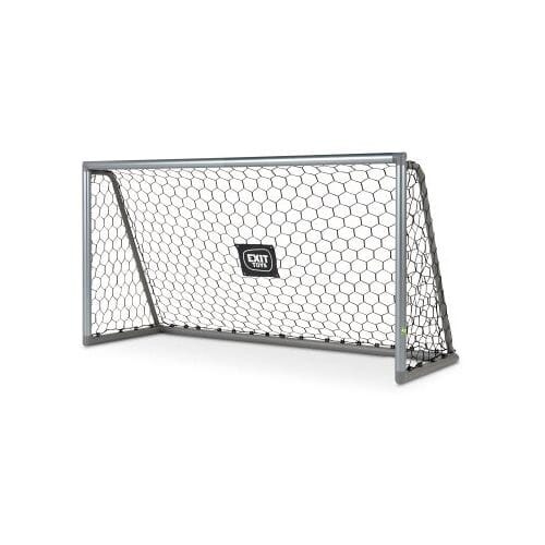 EXIT Scala Aluminium Voetbaldoel 220x120cm - Lichte Voetbal Goal voor Kinderen - Net als op de Club - Mat Zilver