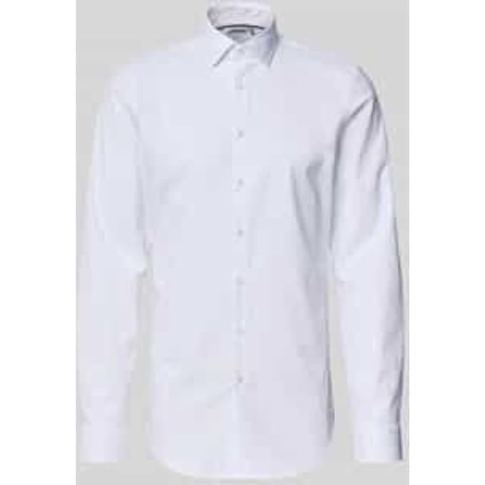 Slim fit zakelijk overhemd met extra lange mouw