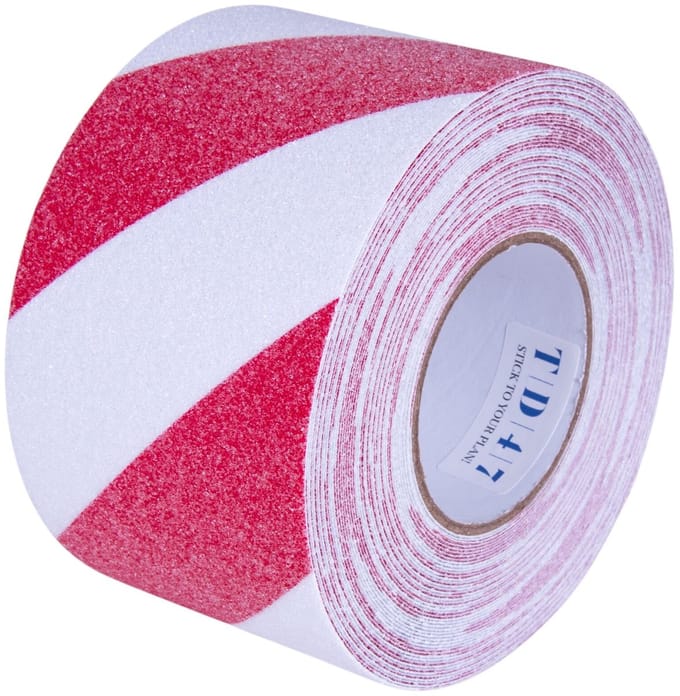 TD47 Antislip Tape 100mm x 18,3m Rood/Wit