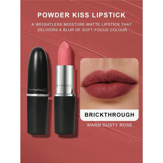 MAC Lustreglass Sheer Shine Rouge à Lèvres - PDA (Rouge brique) 0,1 OZ./3g BRICKTHROUGH