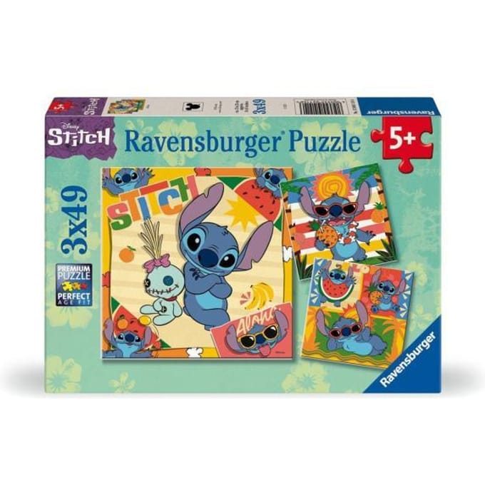 Ravensburger Magische Disney Stitch Puzzelset – 3x49 Stukjes