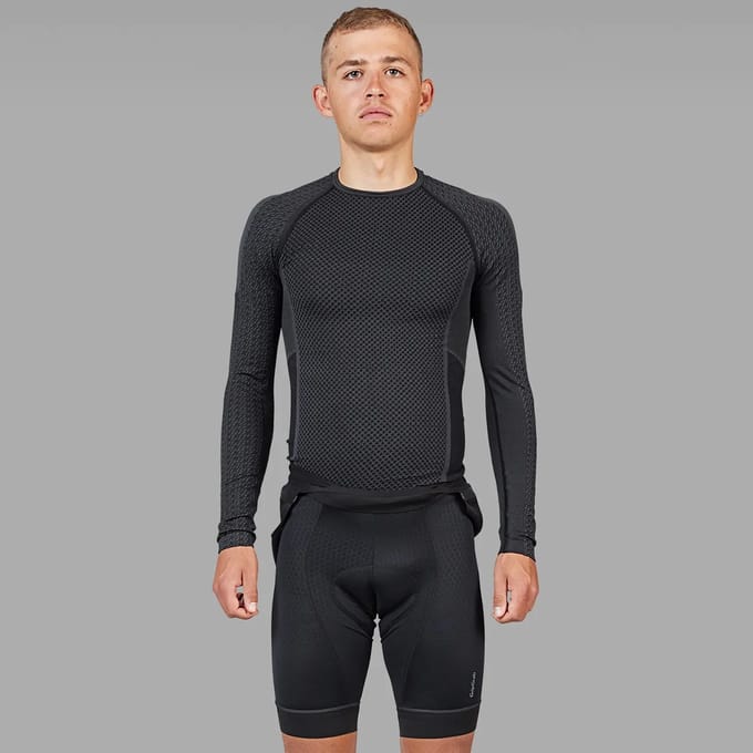 GripGrab - Expert 2 Thermal Seamless Lange Mouw Base Layer Winter Fiets Ondershirt - Zwart - Unisex - Maat M/L