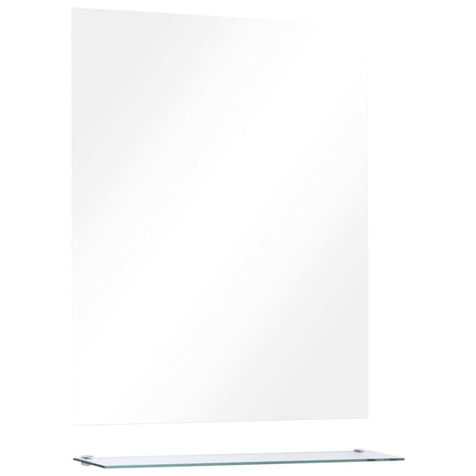 vidaXL - Wandspiegel - met - schap - 50x60 - cm - gehard - glas