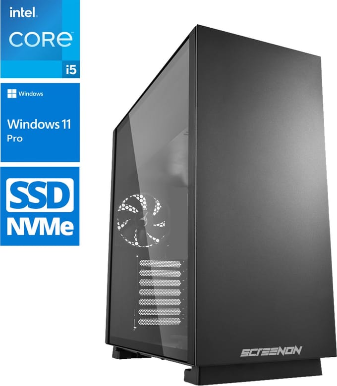 ScreenON - Intel Core i5 - 512GB SSD - RTX 3050 - Home / Office PC.Z30920 + WiFi & Bluetooth