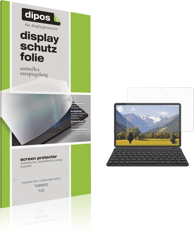 dipos – 2x Matte Beschermfolie geschikt voor TABWEE T20 | Krasbestendige & antireflecterende Screenprotector Ultra-Thin