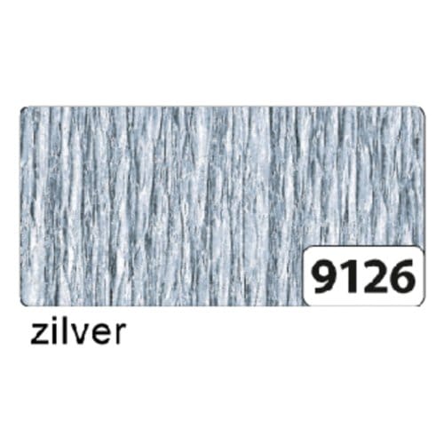 Crêpepapier folia 50x250cm 10vel 9126 zilver