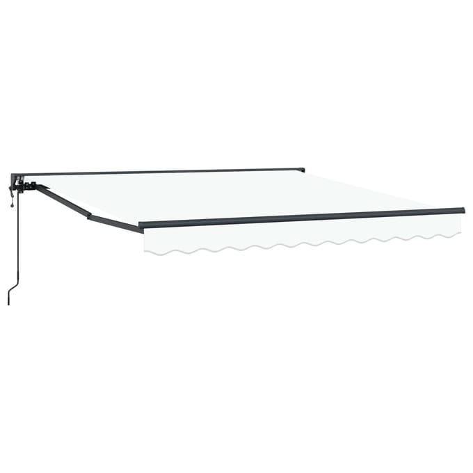 vidaXL - Zonnescherm - Frame - Wit - 300 - x - 250 - cm - Polyester - met - PU-coating