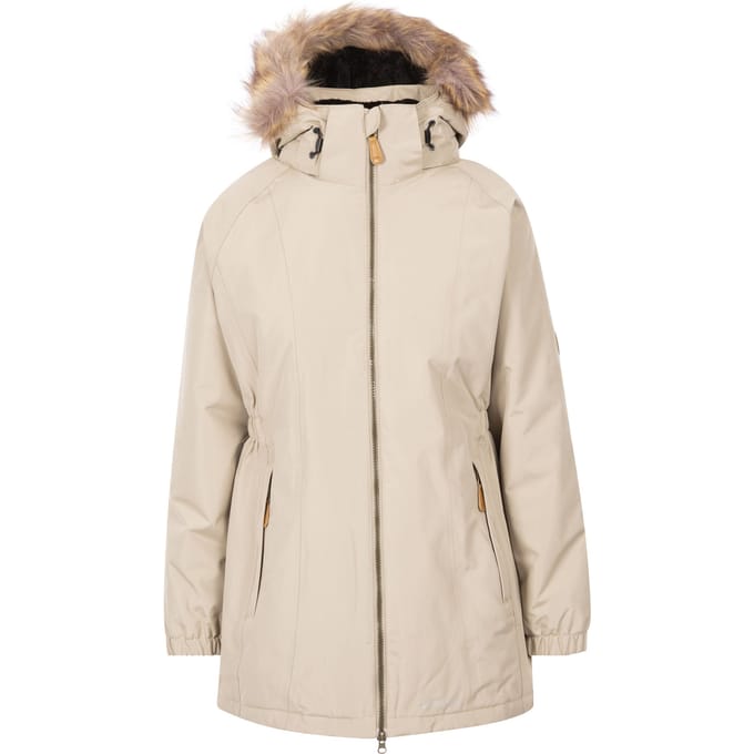 Trespass - Dames Celebrity Geïsoleerd Extra Lange Parka Jas (Havermelk)