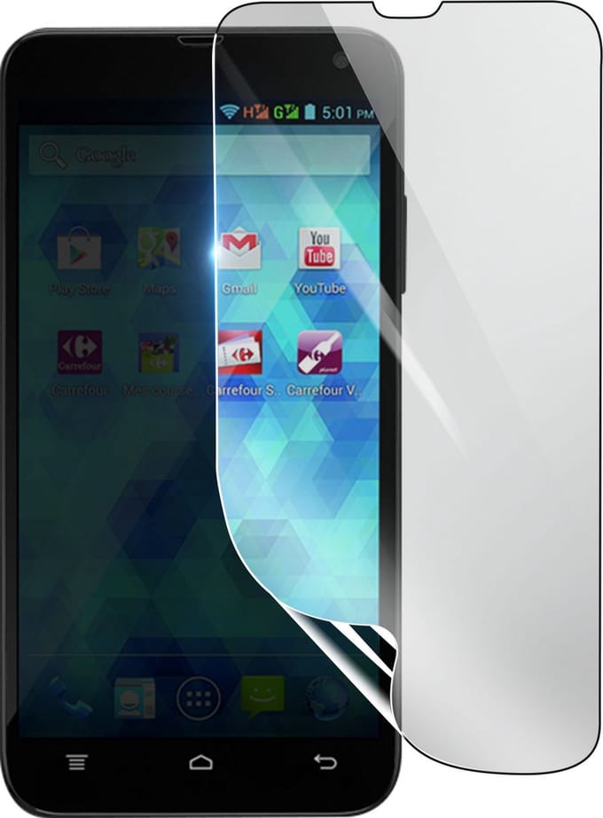 3mk, Geschikt voor Carrefour Smart 5, Schokbestendige Hydrogel Screenprotector, Transparant