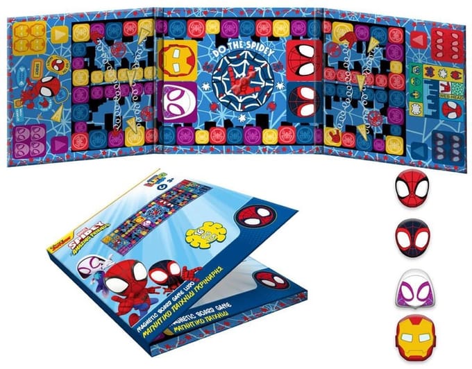 Spider-Man opvouwbaar magnetisch bordspel Ludo 17,5 × 17,5 × 20 cm