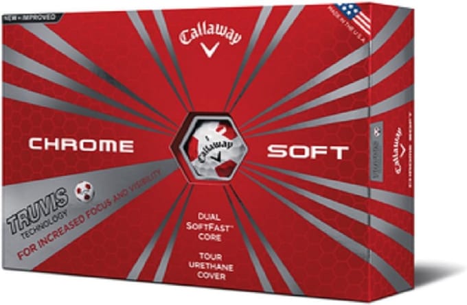 Truvis Golfballen - 2016 Chrome Soft - Wit/Rood