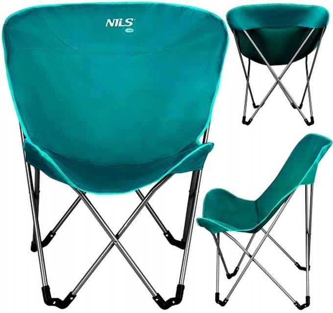 Nils Camp NC3051 Groene Campingstoel met Rugleuning - Lichtgewicht & Comfortabel