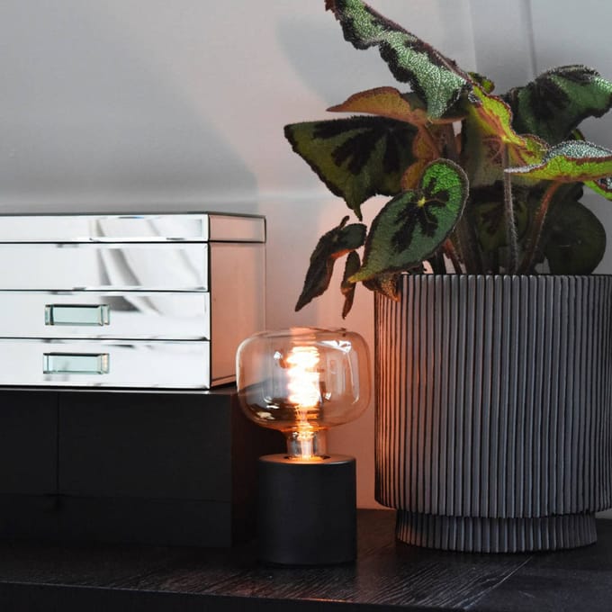 Calex Tafellamp Rond - Industrieel - E27 Fitting -  Zwart - Excl. lichtbron