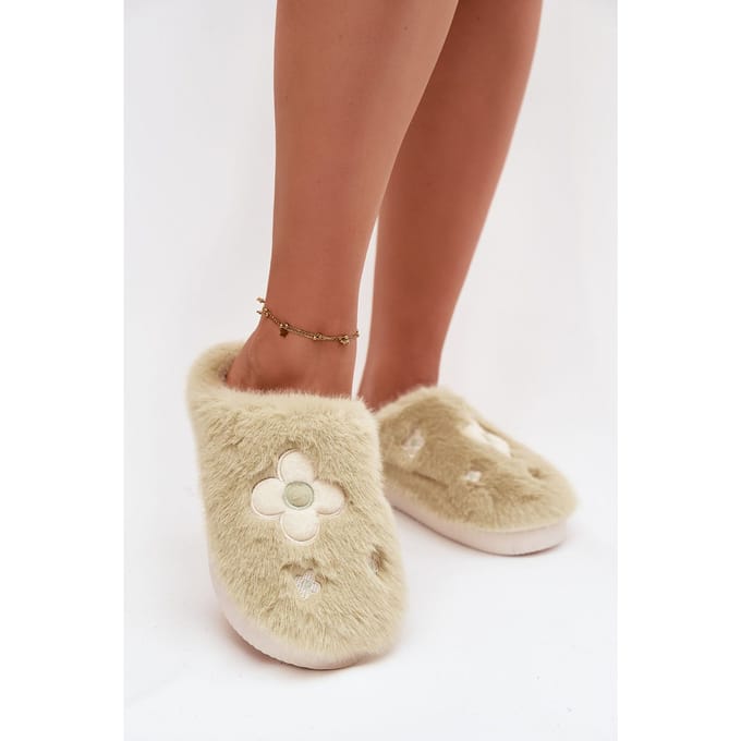 Soft Bloom Slippers - Olijfkleur / 36/37