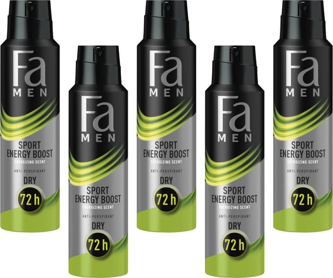 Fa men Deospray Sport Power Boost 5 x 150 ml